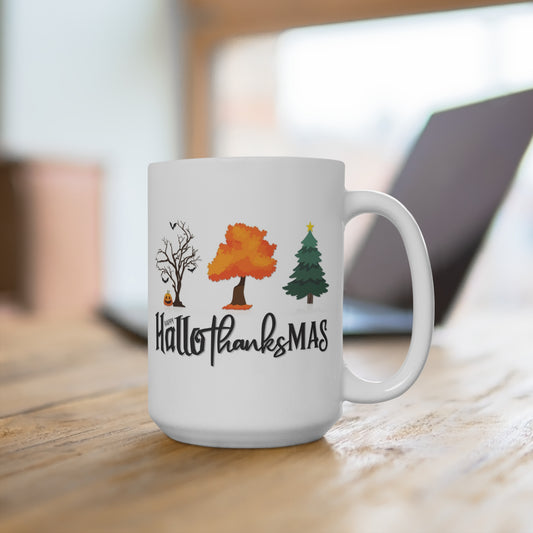 Happy HalloThanksMas Mug