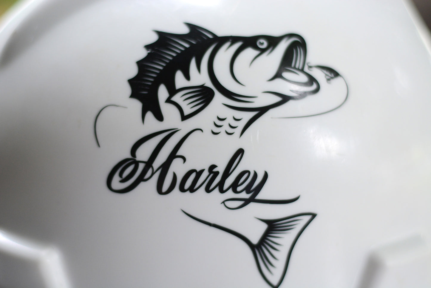 Custom Name Hardhat Decal Sticker Fishing Fish