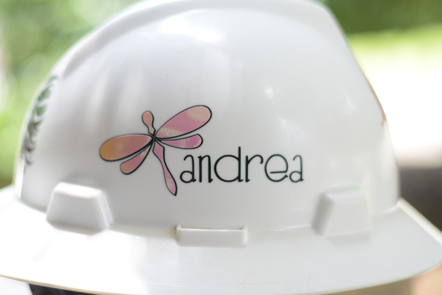 Feminine Hardhat Decal Sticker | Hardhat Sticker for Women | Name Decal | Dragonfly