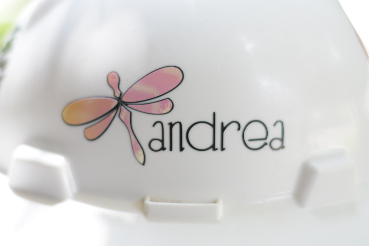 Feminine Hardhat Decal Sticker | Hardhat Sticker for Women | Name Decal | Dragonfly