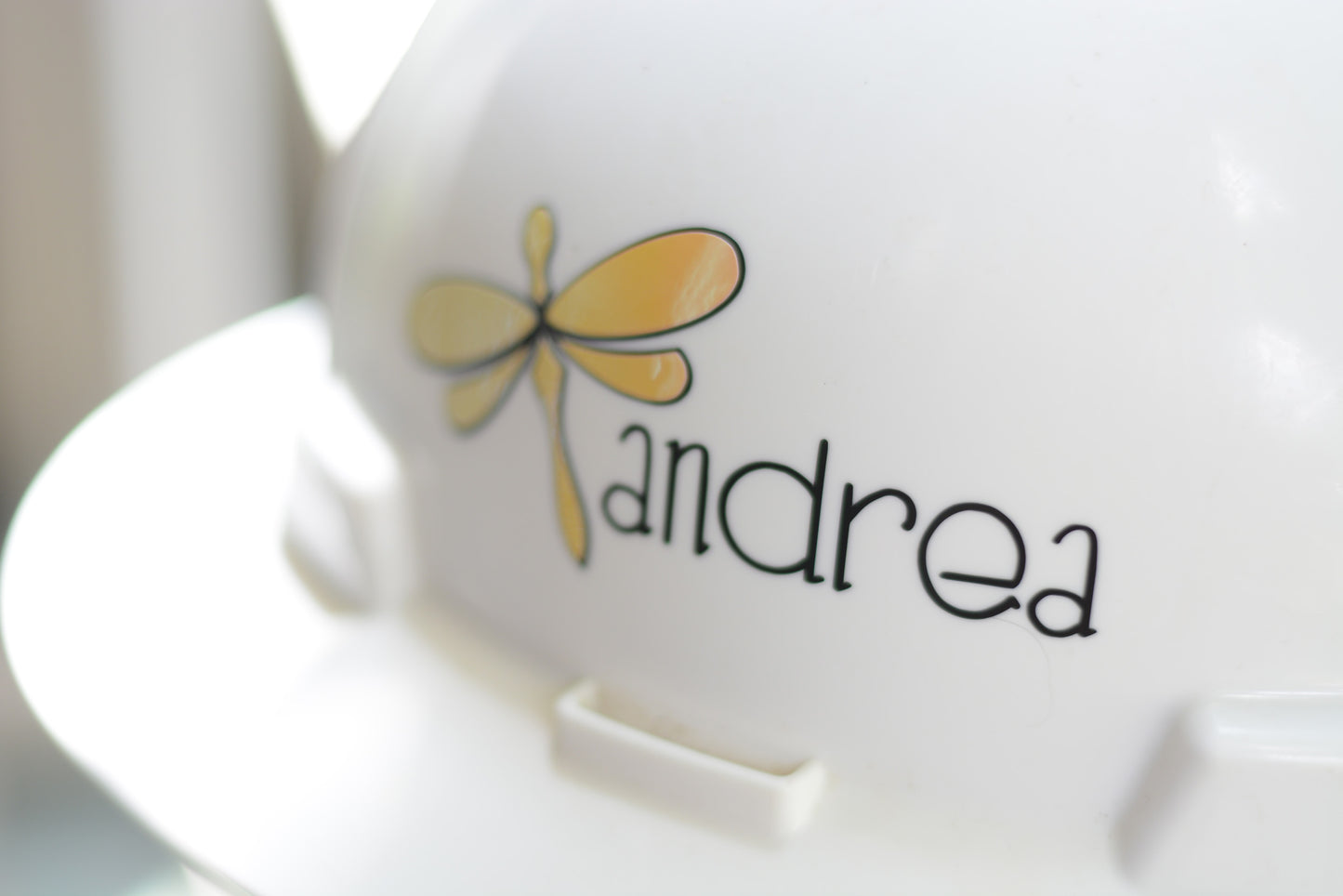 Feminine Hardhat Decal Sticker | Hardhat Sticker for Women | Name Decal | Dragonfly