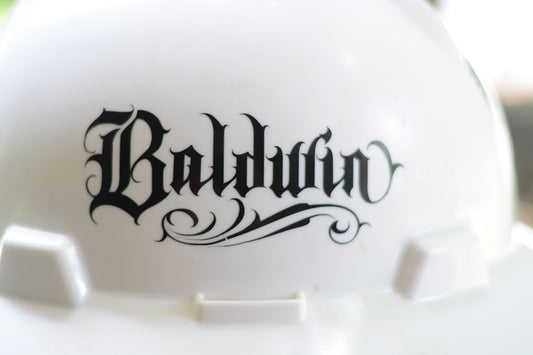 Custom Name Hardhat Decal Sticker Tattoo