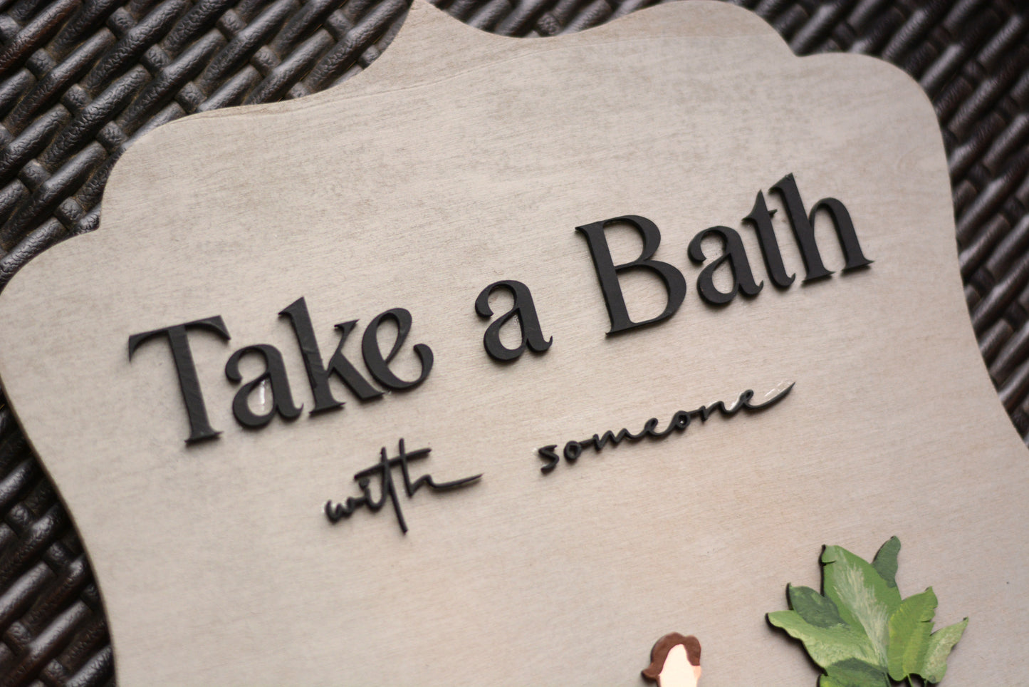 Take a Bath With Someone You Love Plaque Wall Bathroom Wall Hanging Decoration