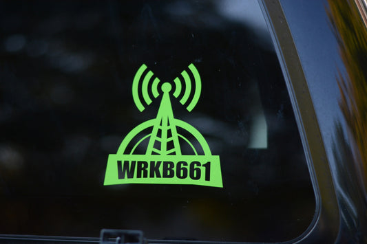 Custom Callsign Letters Antenna Decal Sticker