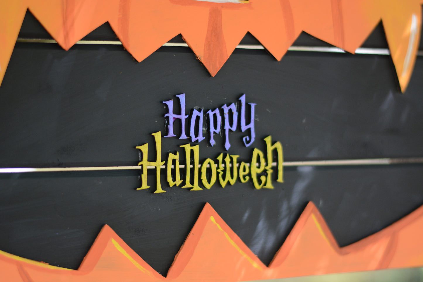 Rectangle Halloween Door Hanger Jack O Lantern