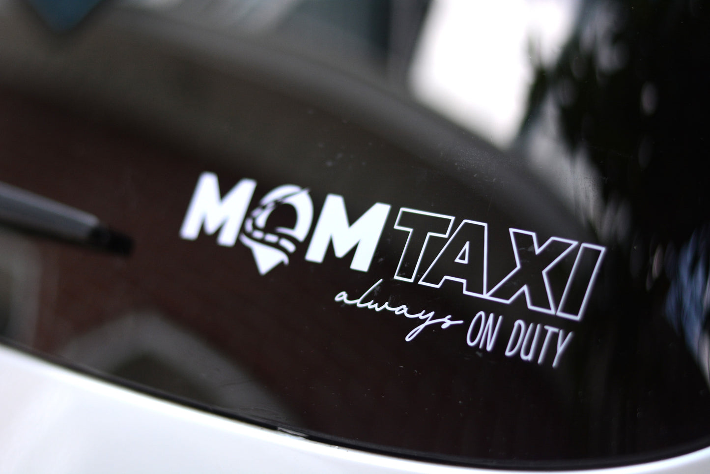 Mom Taxi, Always On Duty Bumper Sticker Decal