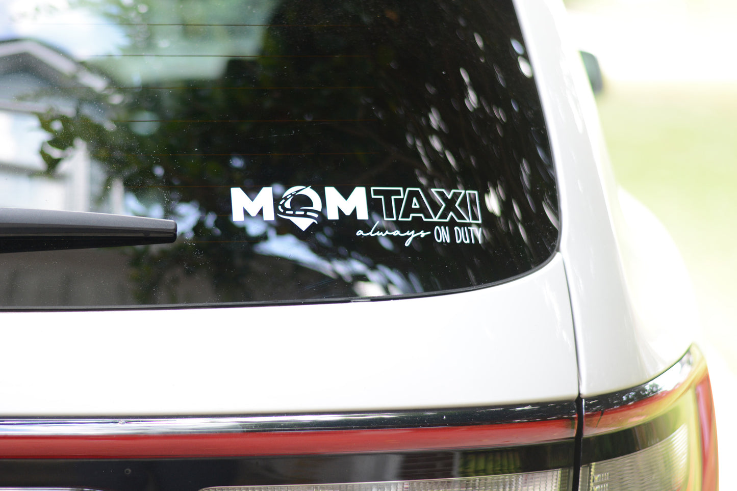 Mom Taxi, Always On Duty Bumper Sticker Decal