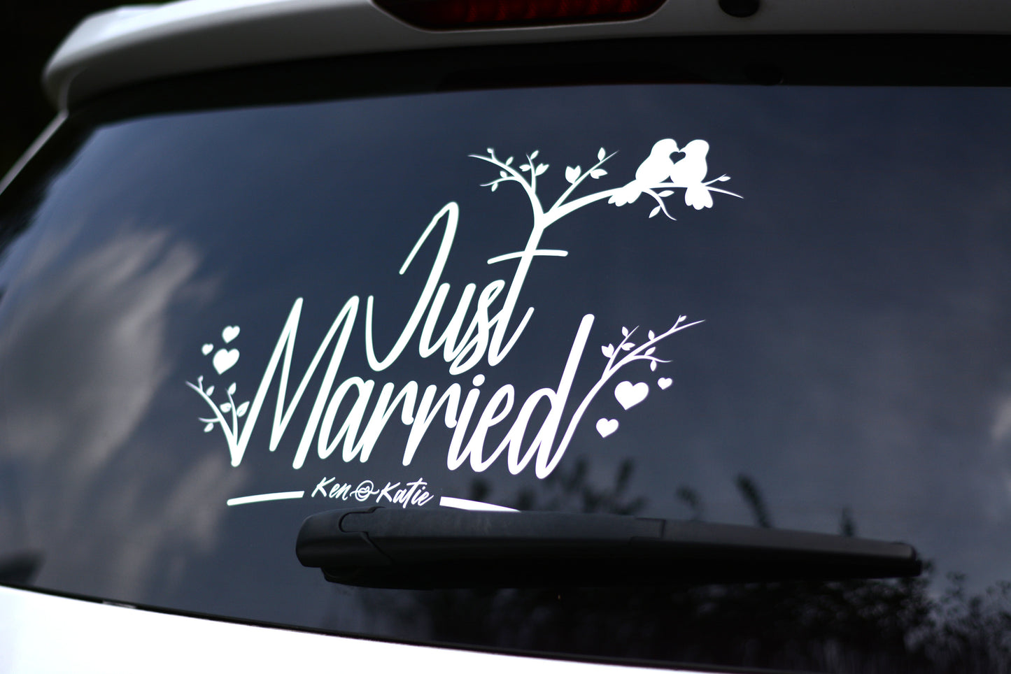 Just Married Personalized Car Truck Vinyl Decal Sticker