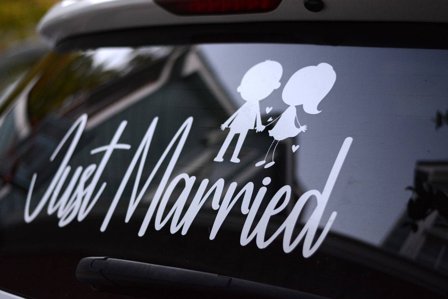 Just Married Cute Sweet Car Truck Vinyl Decal Sticker