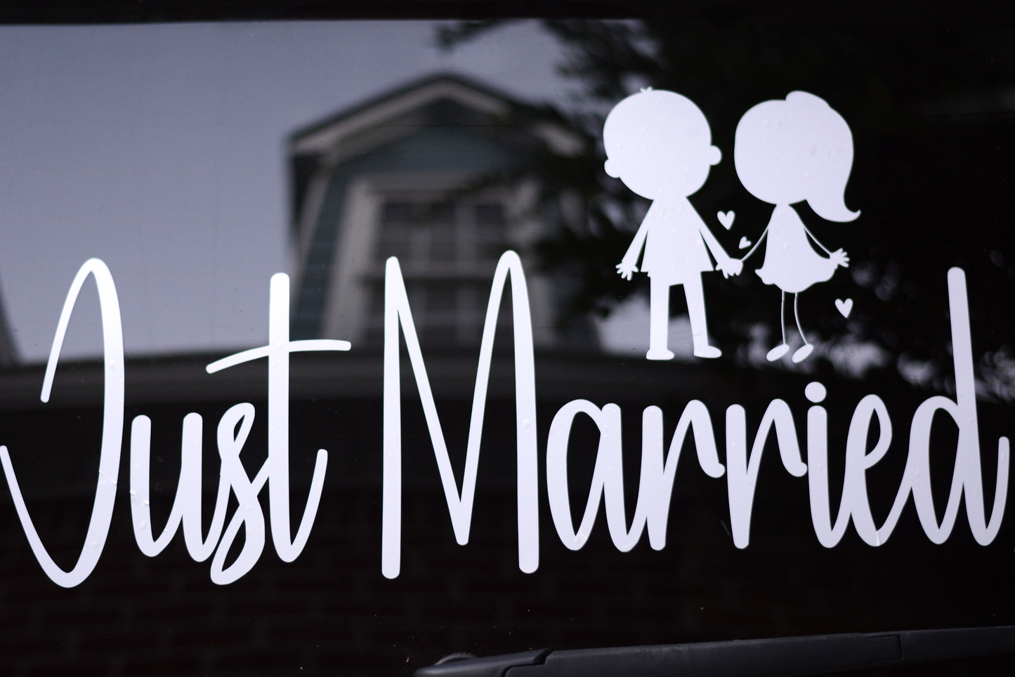 Just Married Cute Sweet Car Truck Vinyl Decal Sticker