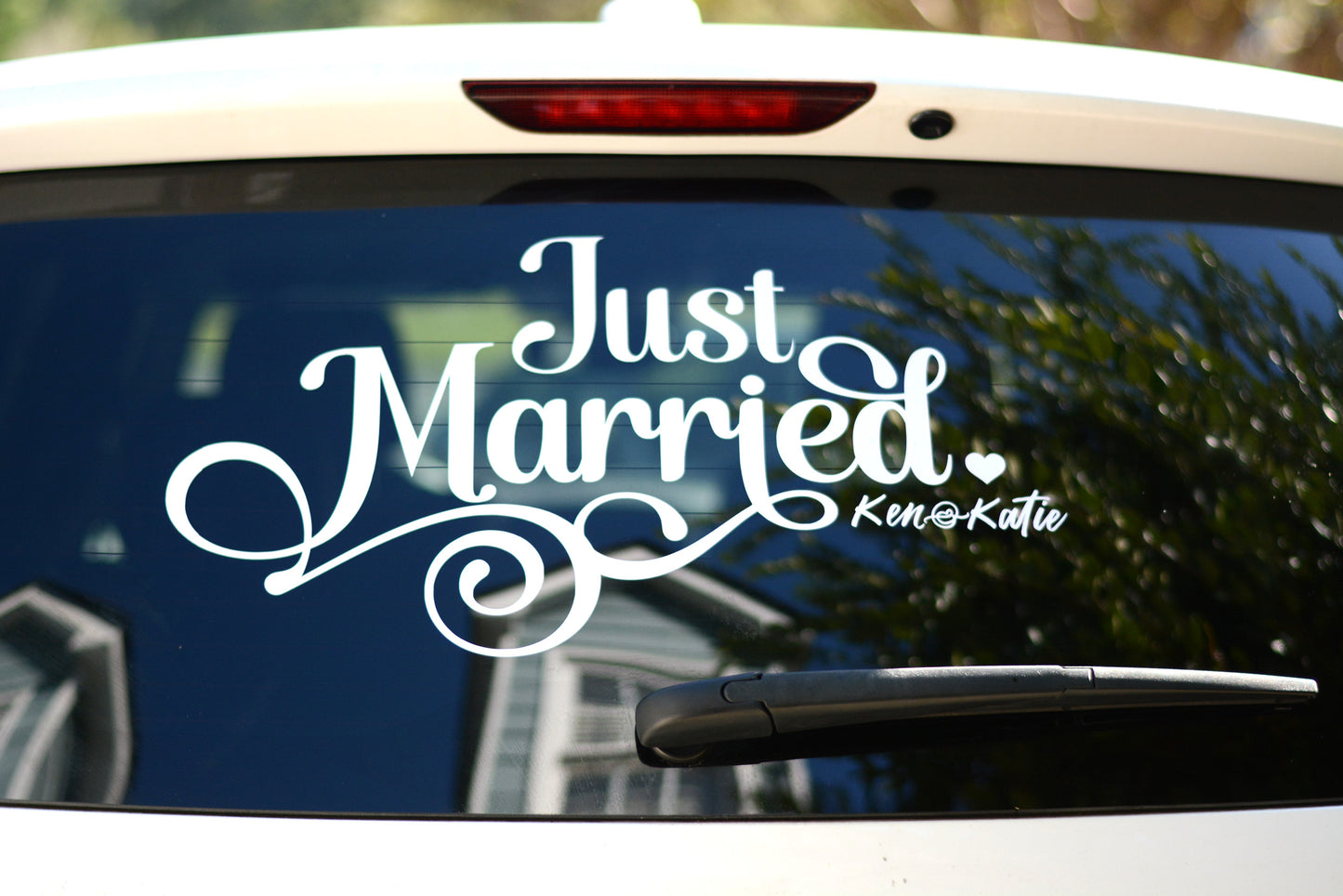 Just Married Personalized Car Truck Vinyl Decal Sticker