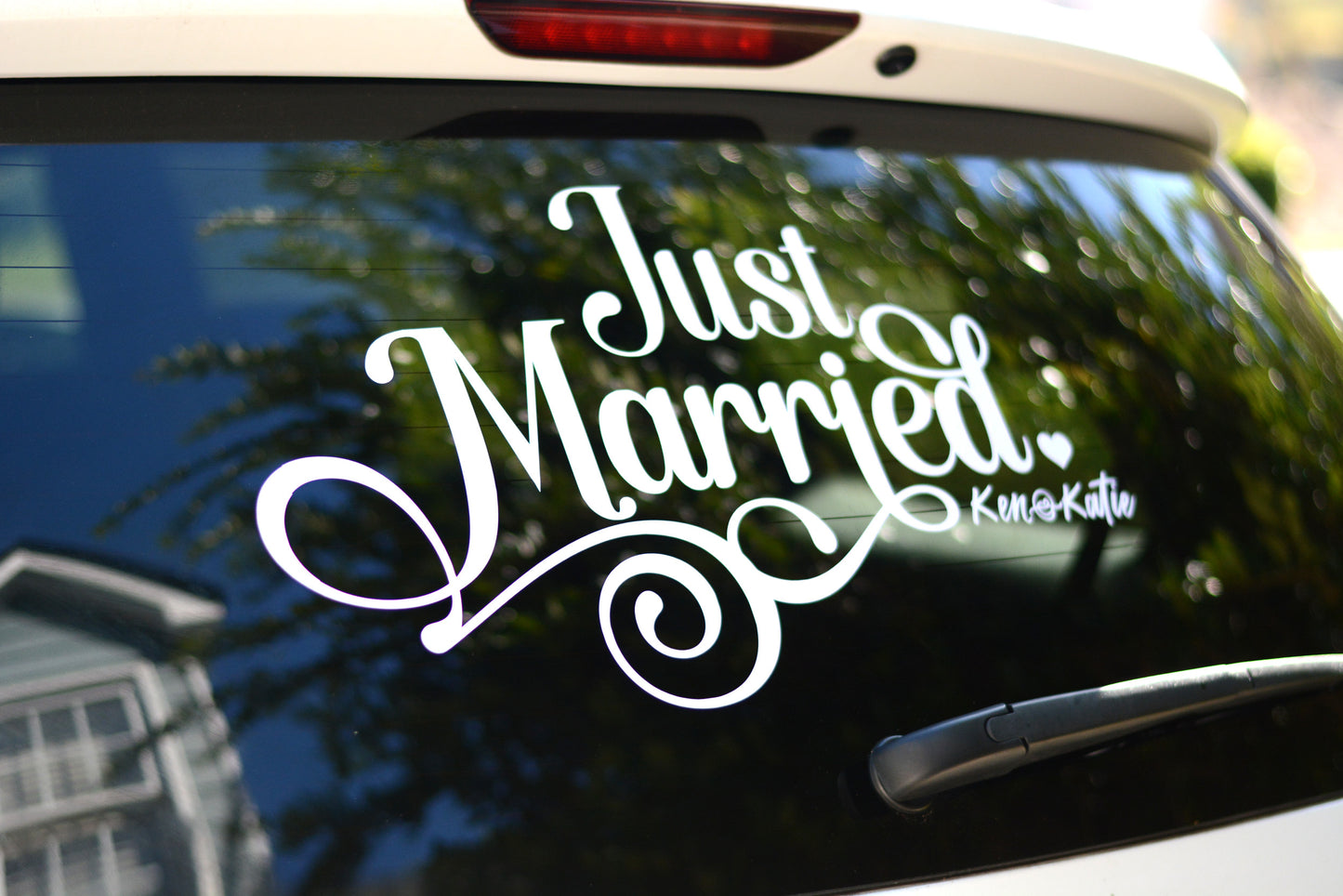 Just Married Personalized Car Truck Vinyl Decal Sticker