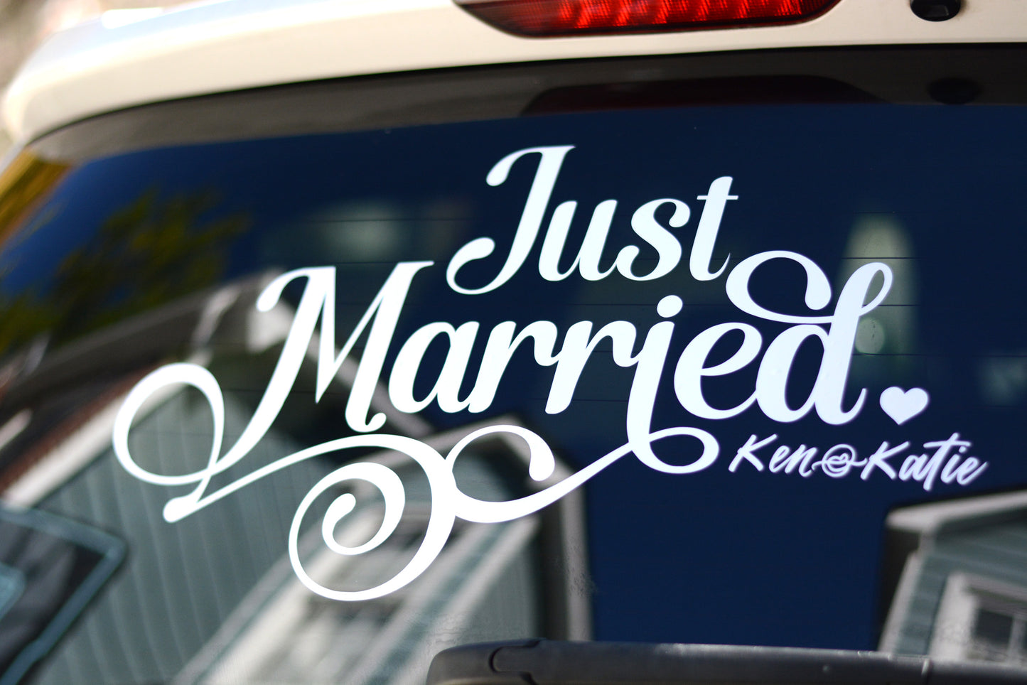 Just Married Personalized Car Truck Vinyl Decal Sticker