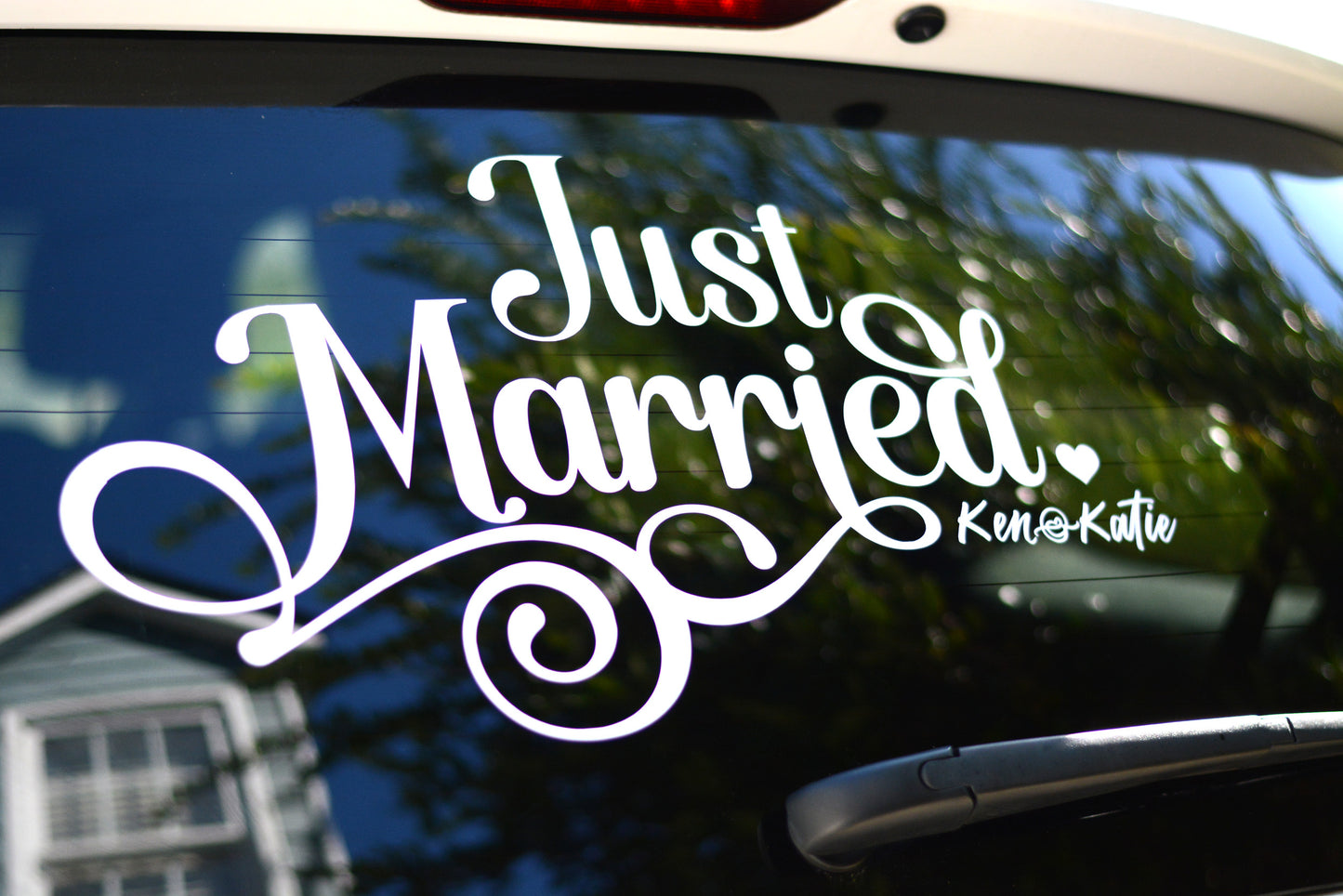 Just Married Personalized Car Truck Vinyl Decal Sticker