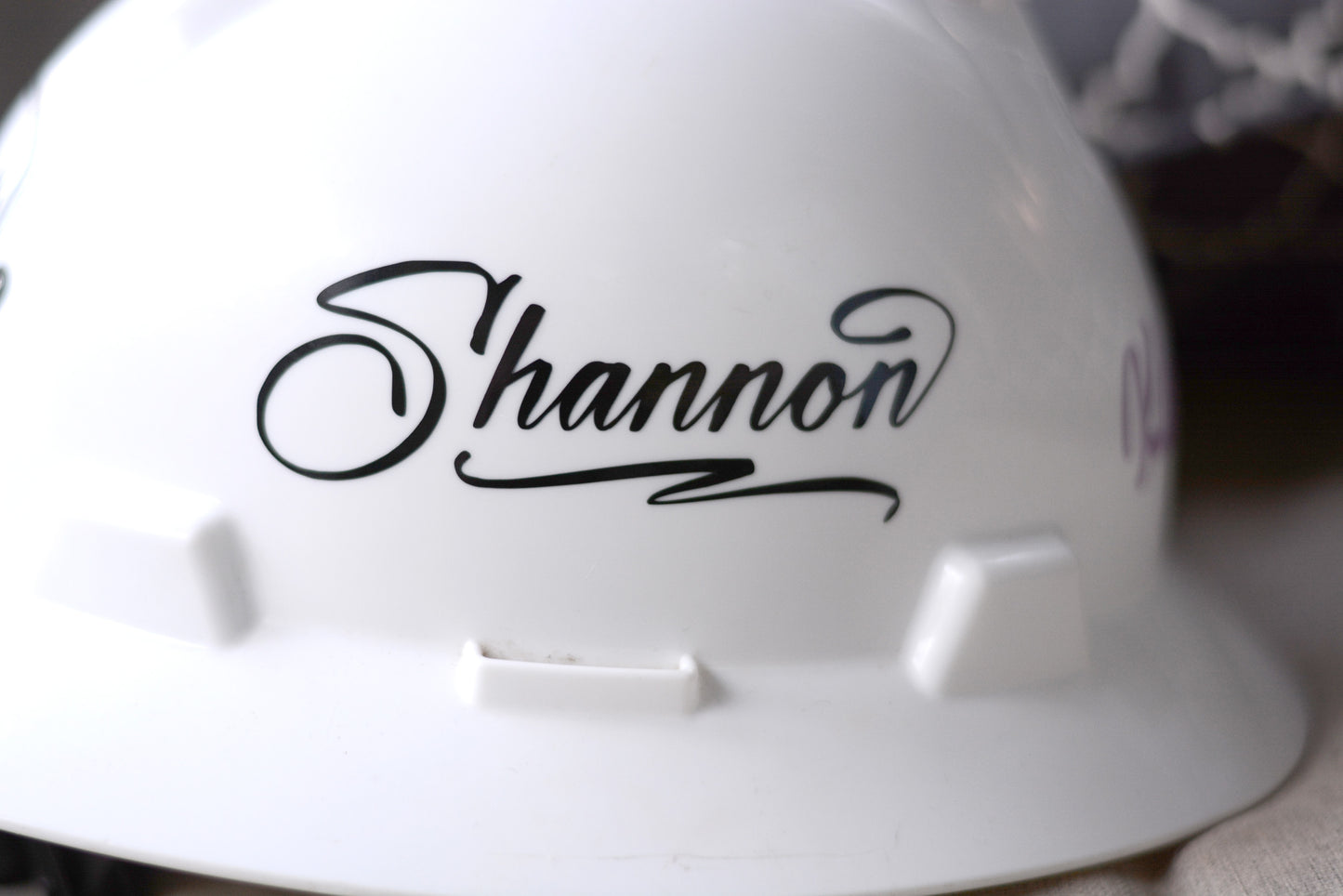 Feminine Hardhat Decal Sticker | Hardhat Sticker for Women | Name Decal Script