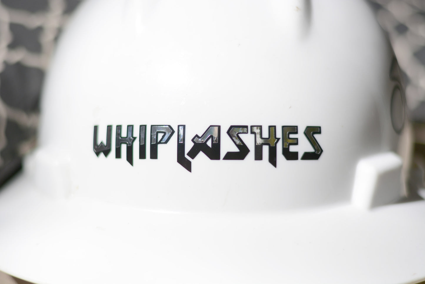 Custom Name Hardhat Decal Sticker Chrome