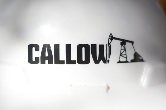 Custom Name Hardhat Decal Sticker Pumpjack Oilfield