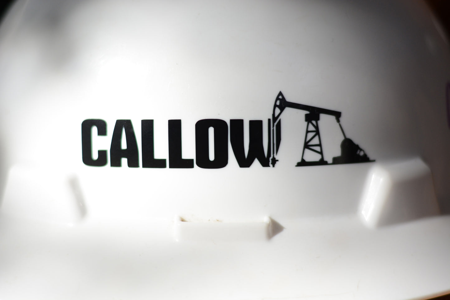 Custom Name Hardhat Decal Sticker Pumpjack Oilfield