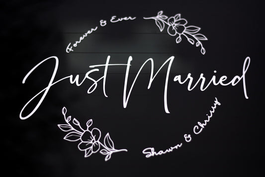 Just Married Car Truck Decal Vinyl Sticker Decal