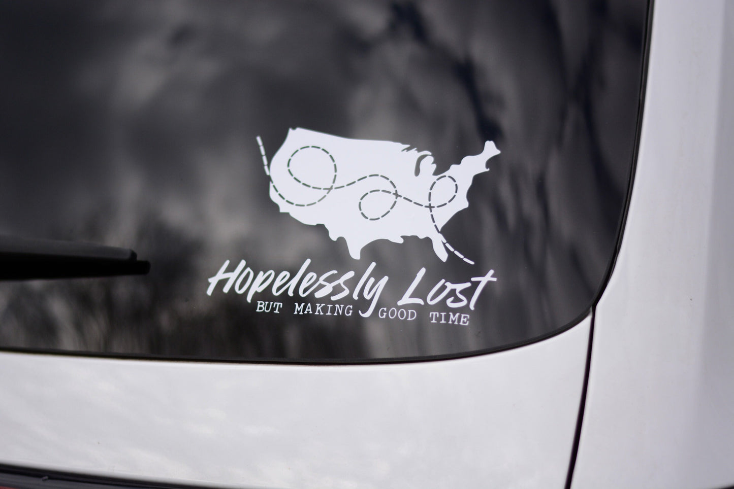 Hopelessly Lost But Making Good Time | Travel Lover Car Decal | RV Sticker