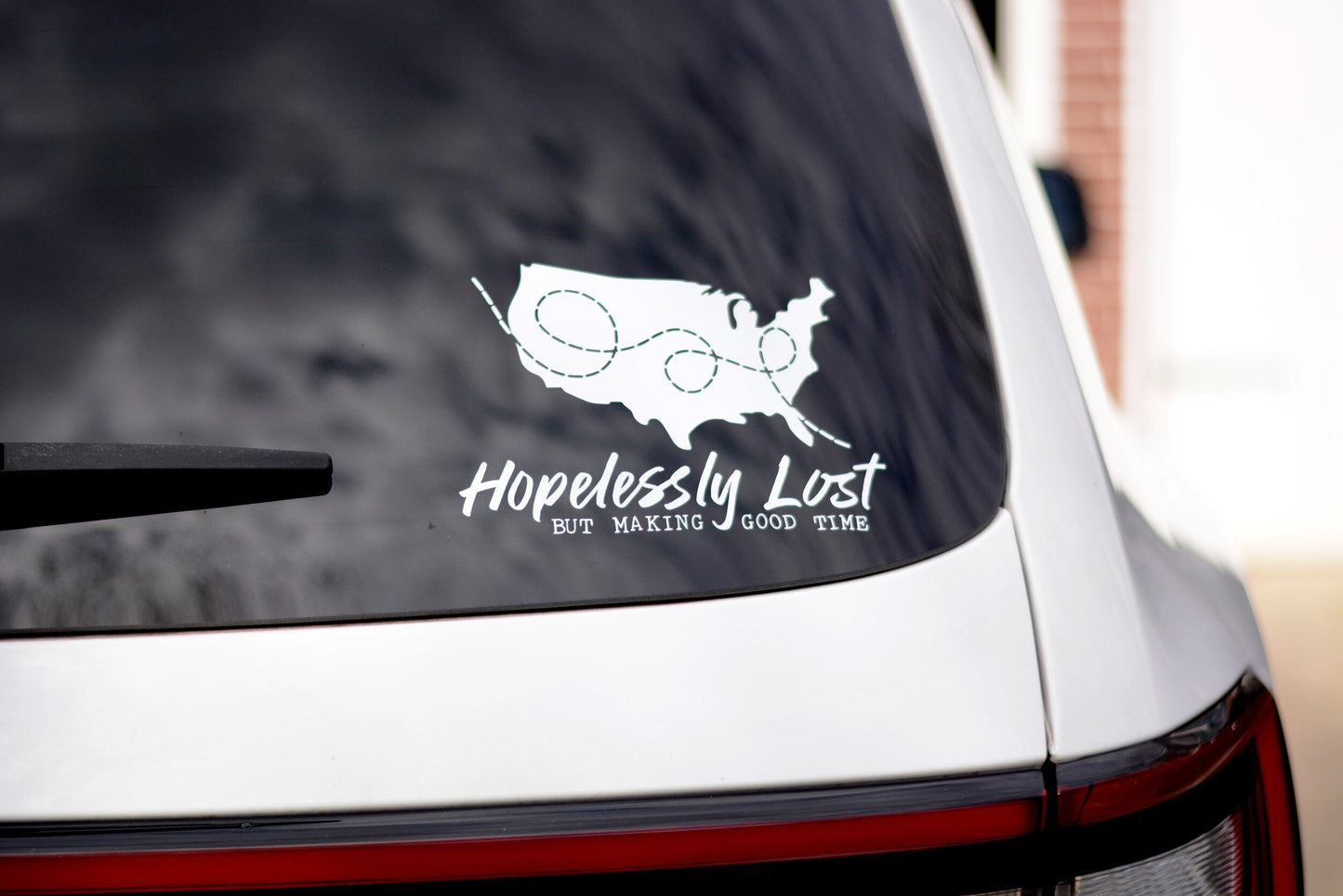 Hopelessly Lost But Making Good Time | Travel Lover Car Decal | RV Sticker