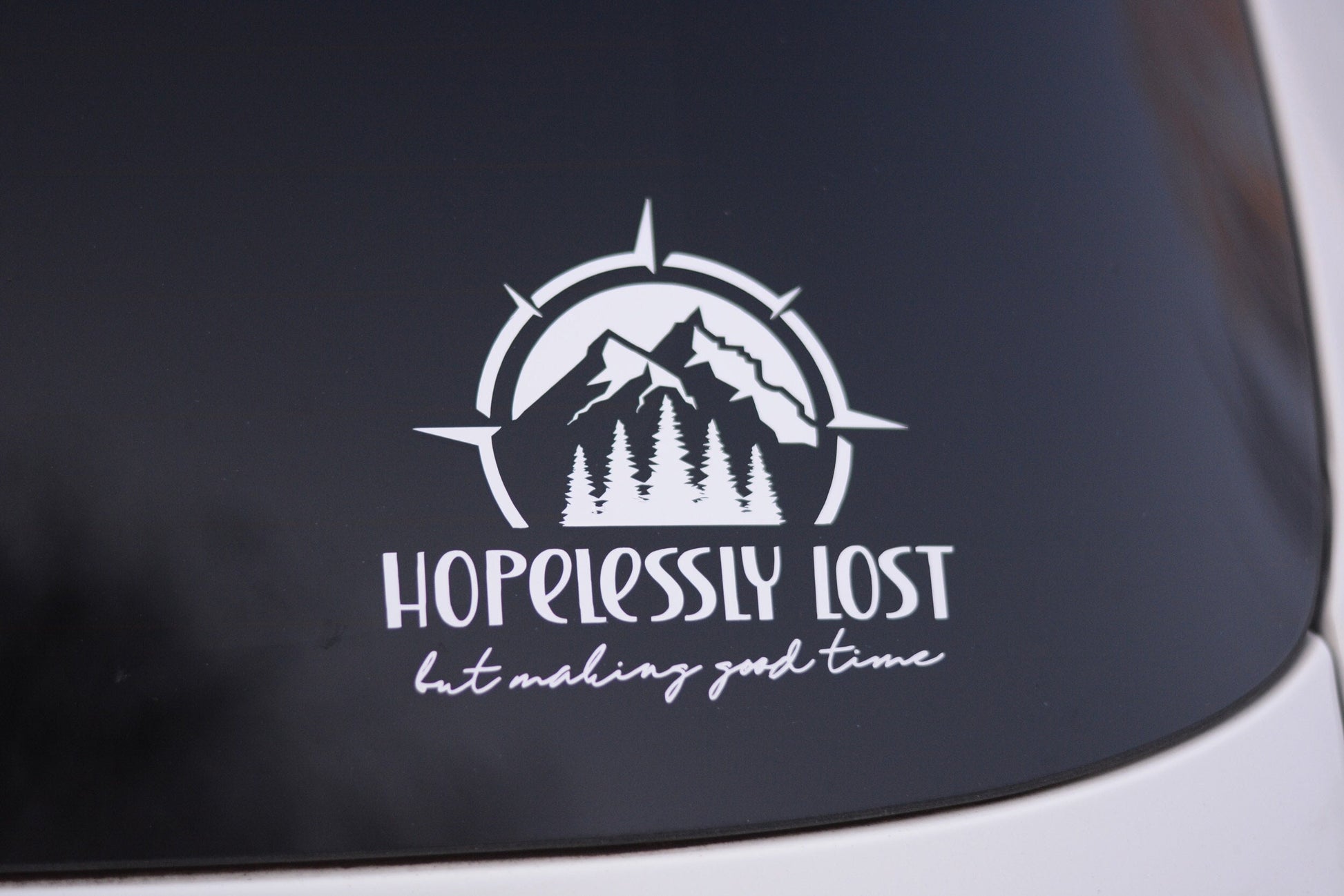 hopelessly lost but making good time sticker