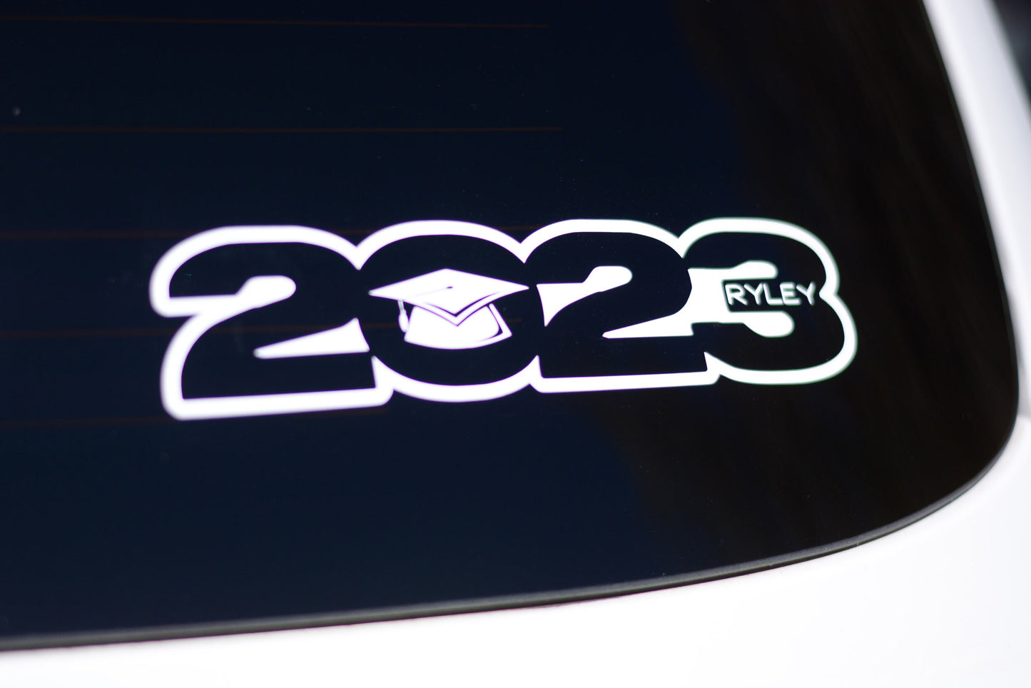 Custom Graduation Car Decal Sticker | 2023 Personalized Grad Gift | School Pride Bumper Sticker