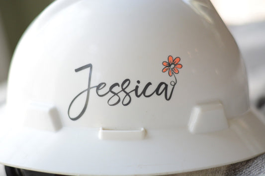 feminine hardhat decal sticker