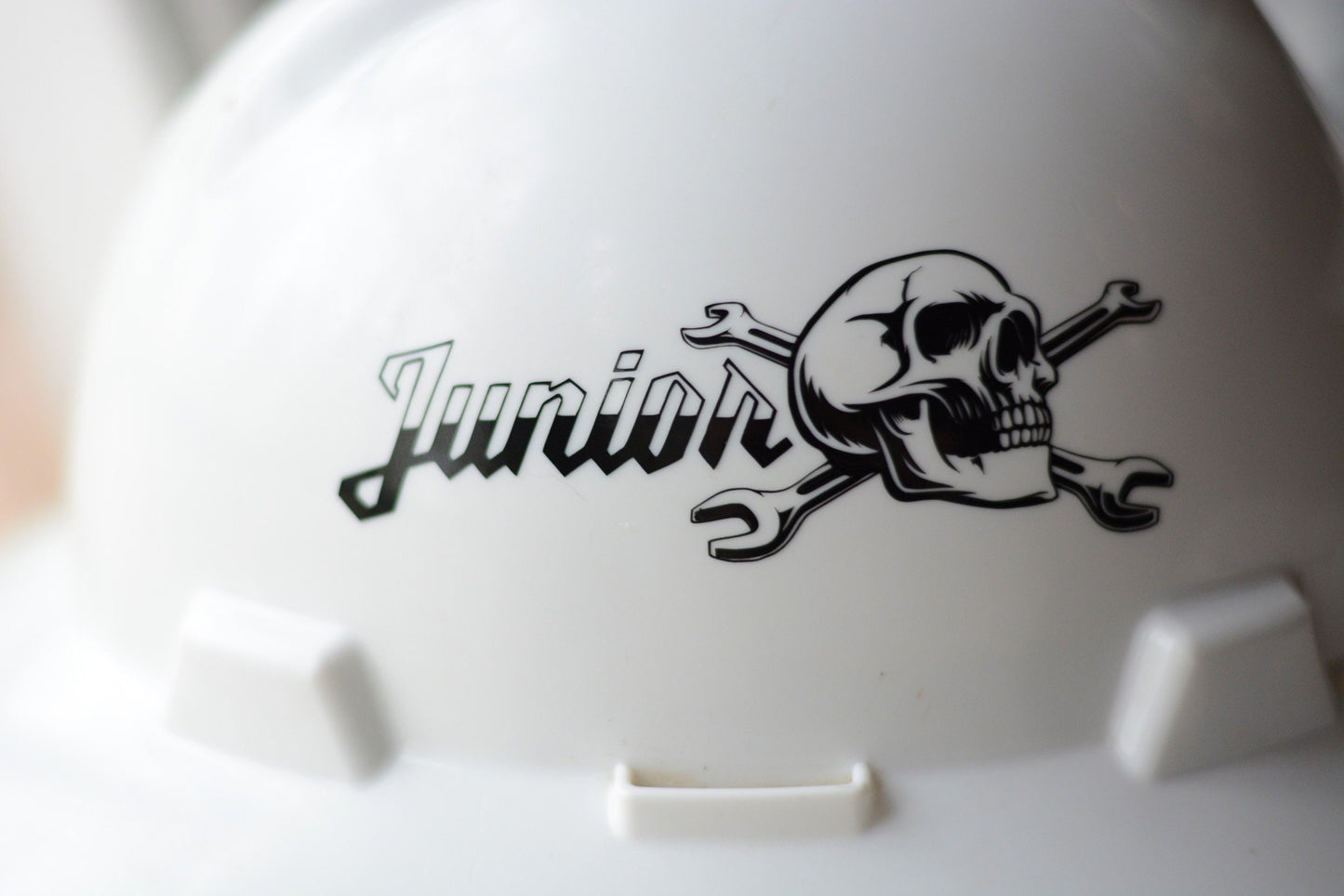 Custom Name Skull Hardhat Decal Sticker