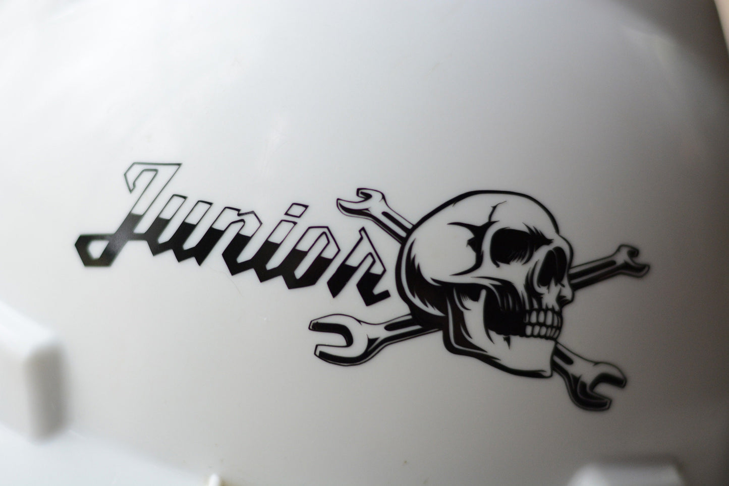 Custom Name Skull Hardhat Decal Sticker