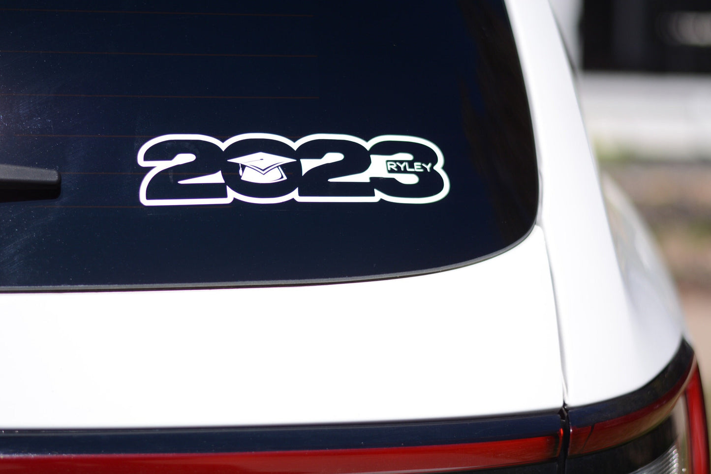 Custom Graduation Car Decal Sticker | 2023 Personalized Grad Gift | School Pride Bumper Sticker