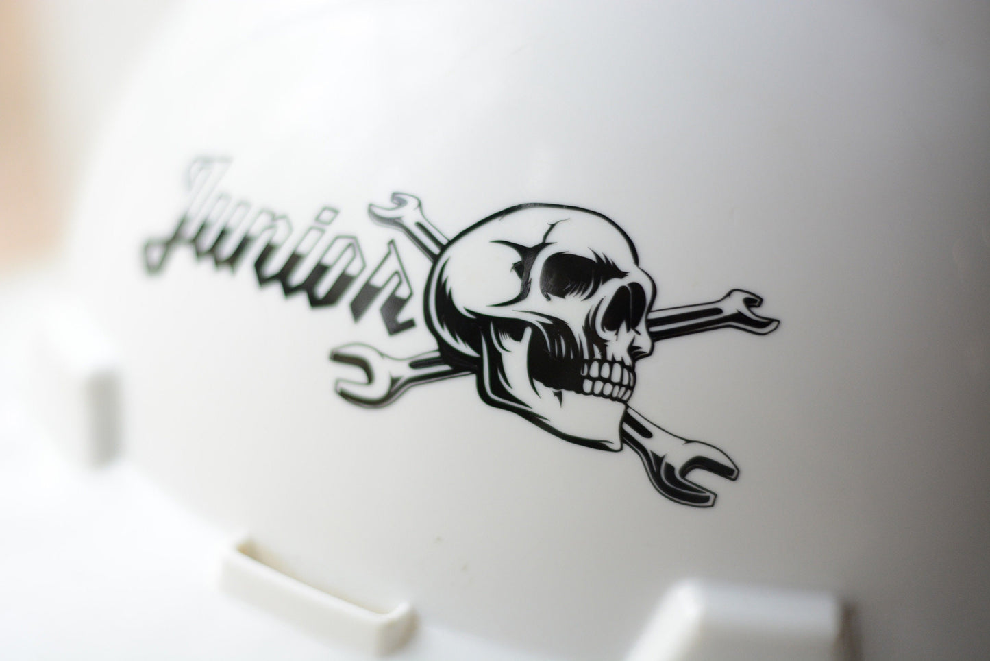 Custom Name Skull Hardhat Decal Sticker