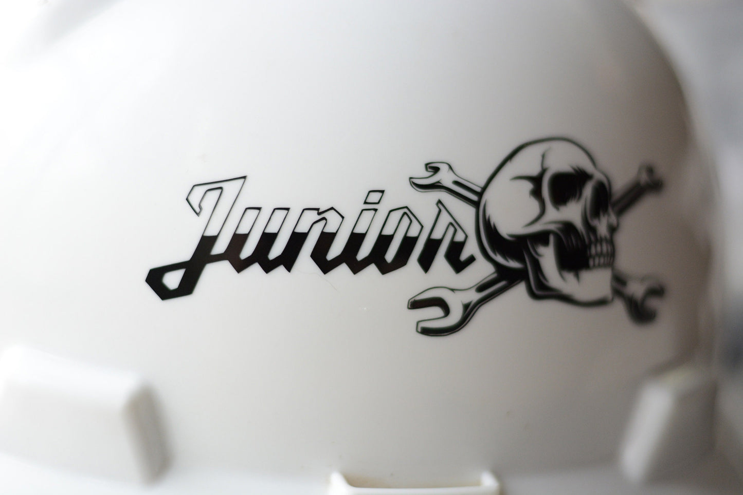 Custom Name Skull Hardhat Decal Sticker