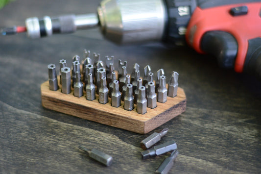 Magnetic and Wood 32 Piece Security Bit Set | Made in the USA