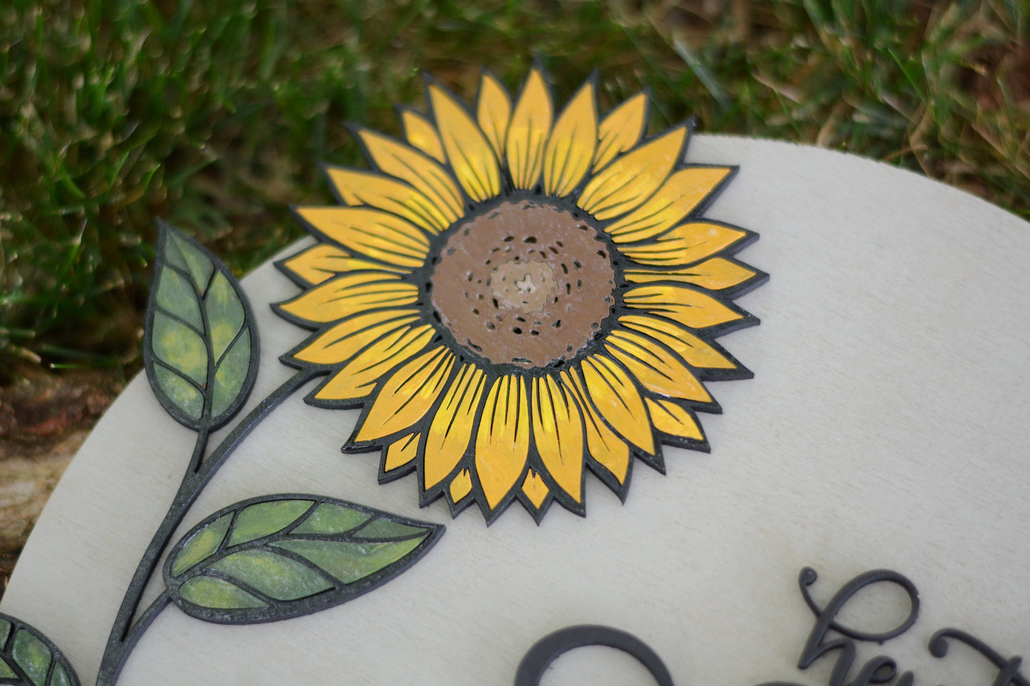 Sunflower Wall Hanging | Wall Art | Welcome Sign | Hey There Sunshine | Entryway | Home Decor Sign